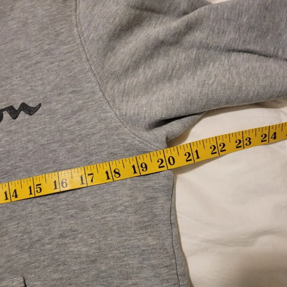Champion Pullover Sweatshirt Gray Hooded Pocket M bloke normcore grandpa bloke M - Picture 3 of 5